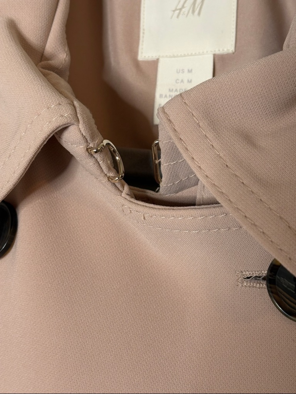 H&M Double-Breasted Trench Coat - Tan - Picture 4 of 10